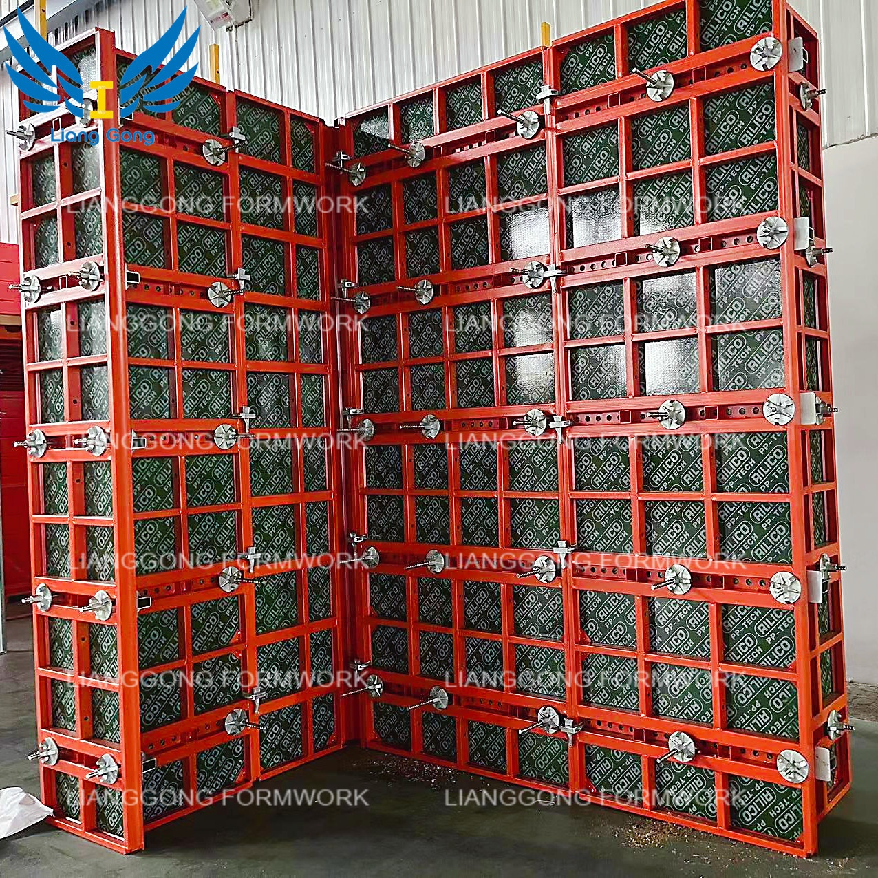 China LIANGONG Concreto Modular Moldura de Aço Personalizada de Alta Qualidade para Parede e Coluna