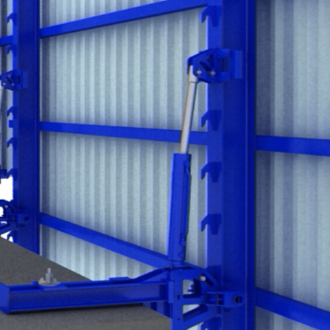 Tela de proteção e plataforma de descarga para prédios altos